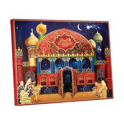 Lindt 1001 Weihnachts-Traum Adventskalender 2025 Адвент календарь "1001 ночь" с 24 сладкими сюрпризами, 48см × 36см, 281грамм