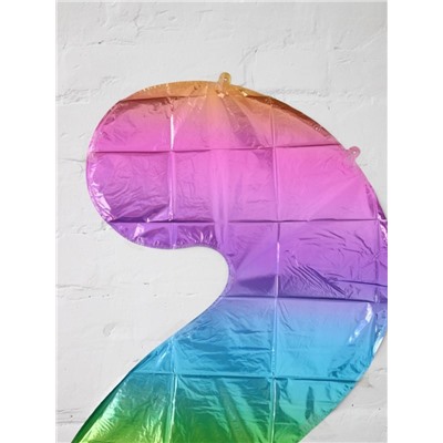 Шар фольгированный "Multicolour numbers" цифра 2, (80 см)
