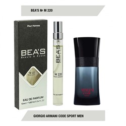 Парфюм Beas Giorgio Armani Code Sport for men M220 10 ml, Парфюм мужской Beas M220 создан по мотивам аромата Giorgio Armani Code Sport