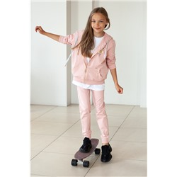 Худи на молнии из премиального футера с золотистой фурнитурой