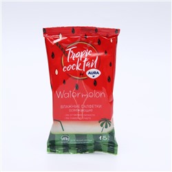 Влажные салфетки Aura Tropic Cocktail, освежающие,