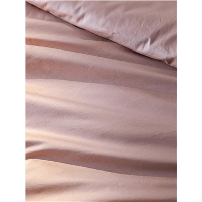Комплект постельного белья из премиального сатина бежевого цвета из коллекции Essential, 200х220 см