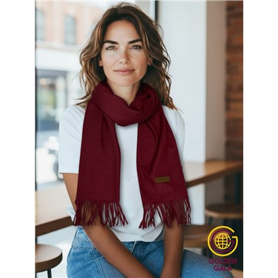 Шарф теплый женский кашемировый Арт 2581Ш/07 (темно-бордовый)