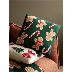 Подушка вязаная с новогодним рисунком Gingerman из коллекции New Year Essential, 45x45 см