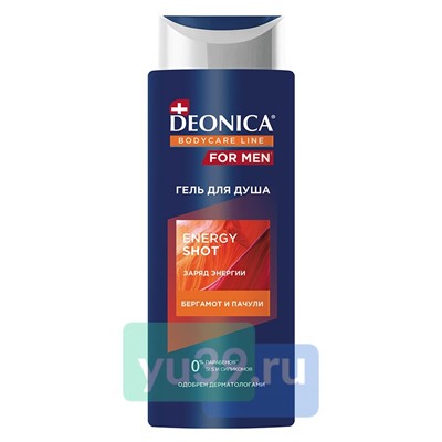 Гель для душа DEONICA FOR MEN Energy Shot 250 мл