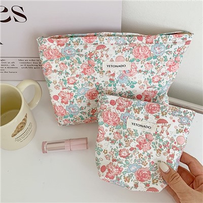 Fresh cute capacious cosmetic bag, cloth bag, storage system, shoulder bag, small clutch bag