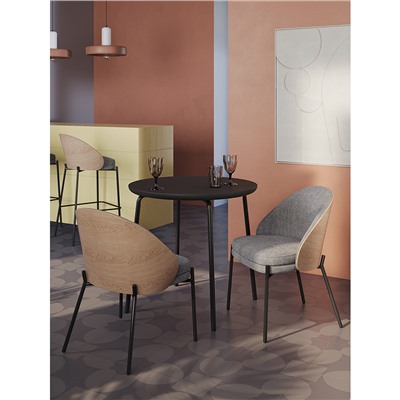 Стол обеденный Round, Ø80 см, черный