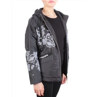 ZW-2312-C BLACK Куртка демисезонная женская BLACK LEOPARD (100 гр.синтепон)