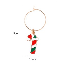 Маркеры для бокалов с подвесками "Новогодние фигурки", набор 6 штук. Металлические