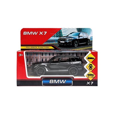 Машина металл BMW x7 12 см, двери, багажник, инерция 384250