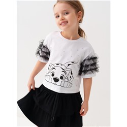 Комплект для девочки: футболка, юбка