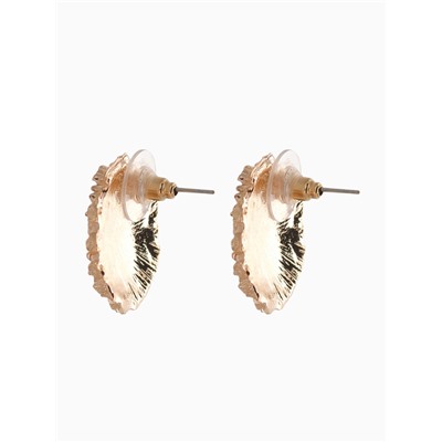 Серьги металл «Карибы» круг, цвет золото