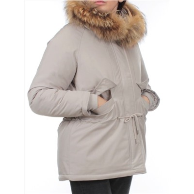 7350 BEIGE Куртка зимняя женская (200 гр. холлофайбер)