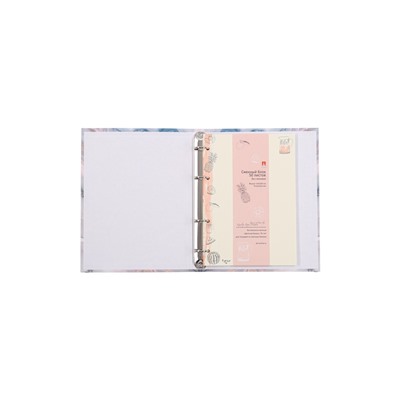 Тетрадь на кольцах 80л кл CARRARA, со смен блоком, тв обл, бл 60 г/м2