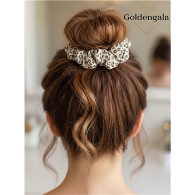 Резинка для волос объемная леопардовая Арт:Р17А/003