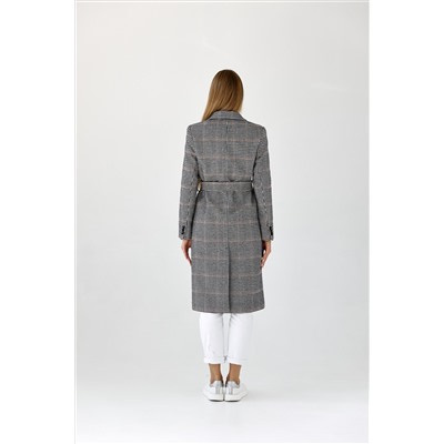 Пальто женское демисезонное 25415 (клетка britny)