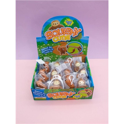 Брелок мялка - антистресс «Pretty aminals», шоубокс 12 шт.