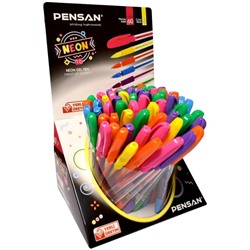 Ручка гелевая PenSan "Neon Gel", ассорти, неоновые чернила, 1мм