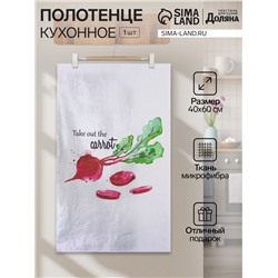 Полотенце Доляна Beet, 40×60±3 см, 100% п/э, микрофибра