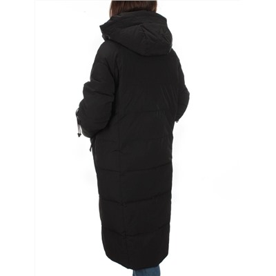 H303 BLACK Пальто зимнее женское (200 гр. холлофайбер)