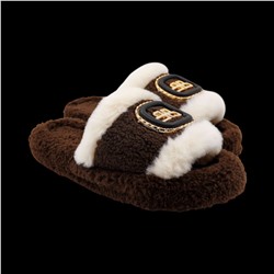 Тапочки меховые ZH003-2 коричневые