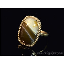 Кольцо из агата 19*25мм, размер-18