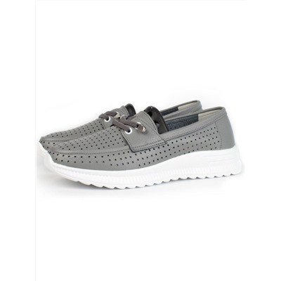 03-ZL-8861 DK. GRAY Полуботинки женские (натуральная кожа)
