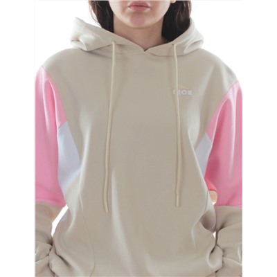 3156/3157 BEIGE/PINK Костюм спортивный женский (95% хлопок, 5% эластан)