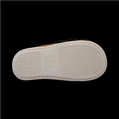 Тапочки меховые 10331 черно коричневые