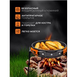 Посуда походная (кастрюля - котелок, чайник, сковорода) (3521)