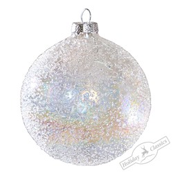 Шар "Ледяной дождь" радужный перелив (стекло) 10 см