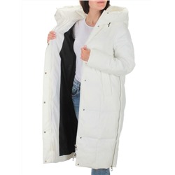 22361 WHITE Пальто зимнее женское облегченное (150 гр. холлофайбера)