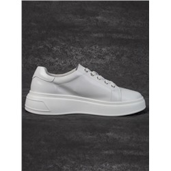 05-PDD215-2 WHITE Кроссовки женские (натуральная кожа)