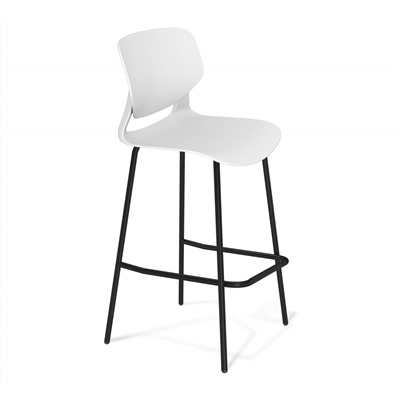 Стул барный SHT-ST59/S196
                        белый / черный муар