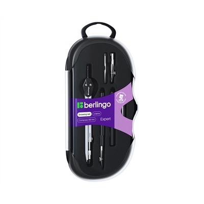 Готовальня Berlingo "Expert", 6 предметов, циркуль 135мм, пластиковый футляр