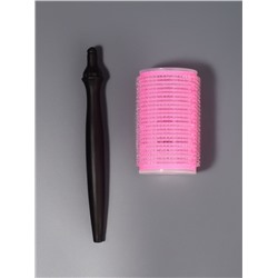 Бигуди «Липучка», с насадкой, d=4 см, 3 шт., розовые