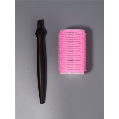 Бигуди «Липучка», с насадкой, d=4 см, 3 шт., розовые