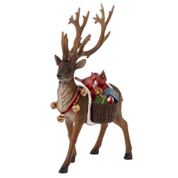GAEM Фигурка декоративная с подсветкой "Олень", L23 W12 H32 см, (2хAAA н/п)