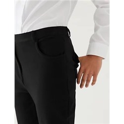 Girls' Skinny Leg Regular Fit School Trousers (2-18 Yrs)
