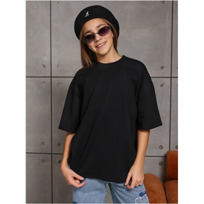 Футболка "Базовая" Черный Девочка