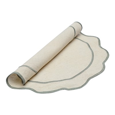Салфетка под приборы Anemone из коллекции Trendy Ruffles, Ø38 см, серый