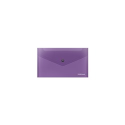 Папка-конверт на кнопке C6, 180 мкм, ErichKrause Vivid, глянцевая, полупрозрачная, микс