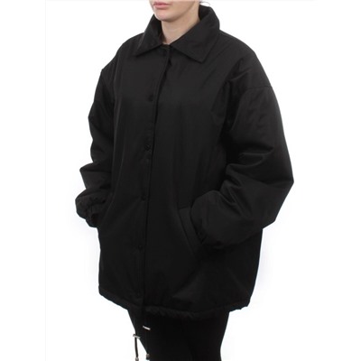 H24-216 BLACK Куртка демисезонная женская (100 гр. синтепон)