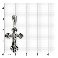 Крест из серебра литье частичное чернение