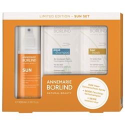 ANNEMARIE BORLIND (Анна-Мария Борлинд) Sun Care Geschenkset Подарочный набор, Haar-Sonnenschutz-Spray 100 мл + Probe Aqua Shampoo Fuss trockenes Haar + Probe Hair Mask Fuss jedes Haar / 1 шт.