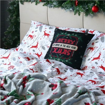 Подушка "Этель" Merry XMAS 40х40 см, 100% п/э, велюр
