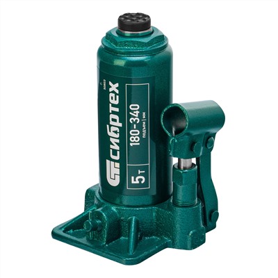 Домкрат гидравлический бутылочный, 5 т, 180-340 мм Сибртех