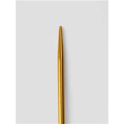 Спицы для вязания, чулочные, из алюминия, d=3 мм, 15 см, 5 шт., цвет золотой