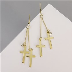 Серьги висячие «Шелест» крестики, цвет МИКС, 8.5 см