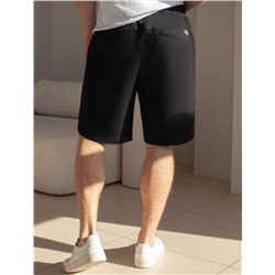 Шорты из тонкого футера с карманом на молнии